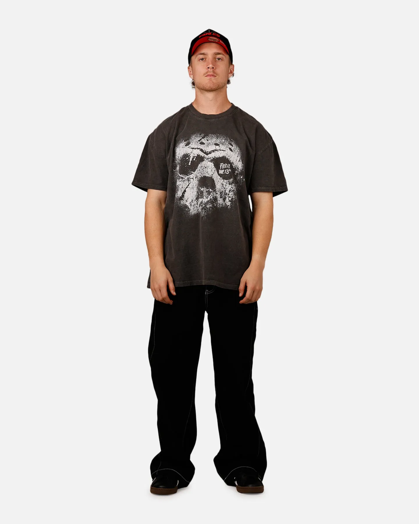 American Thrift X Friday The 13th 'Horror Classics' 13th Classic Heavyweight T-Shirt Black Wash