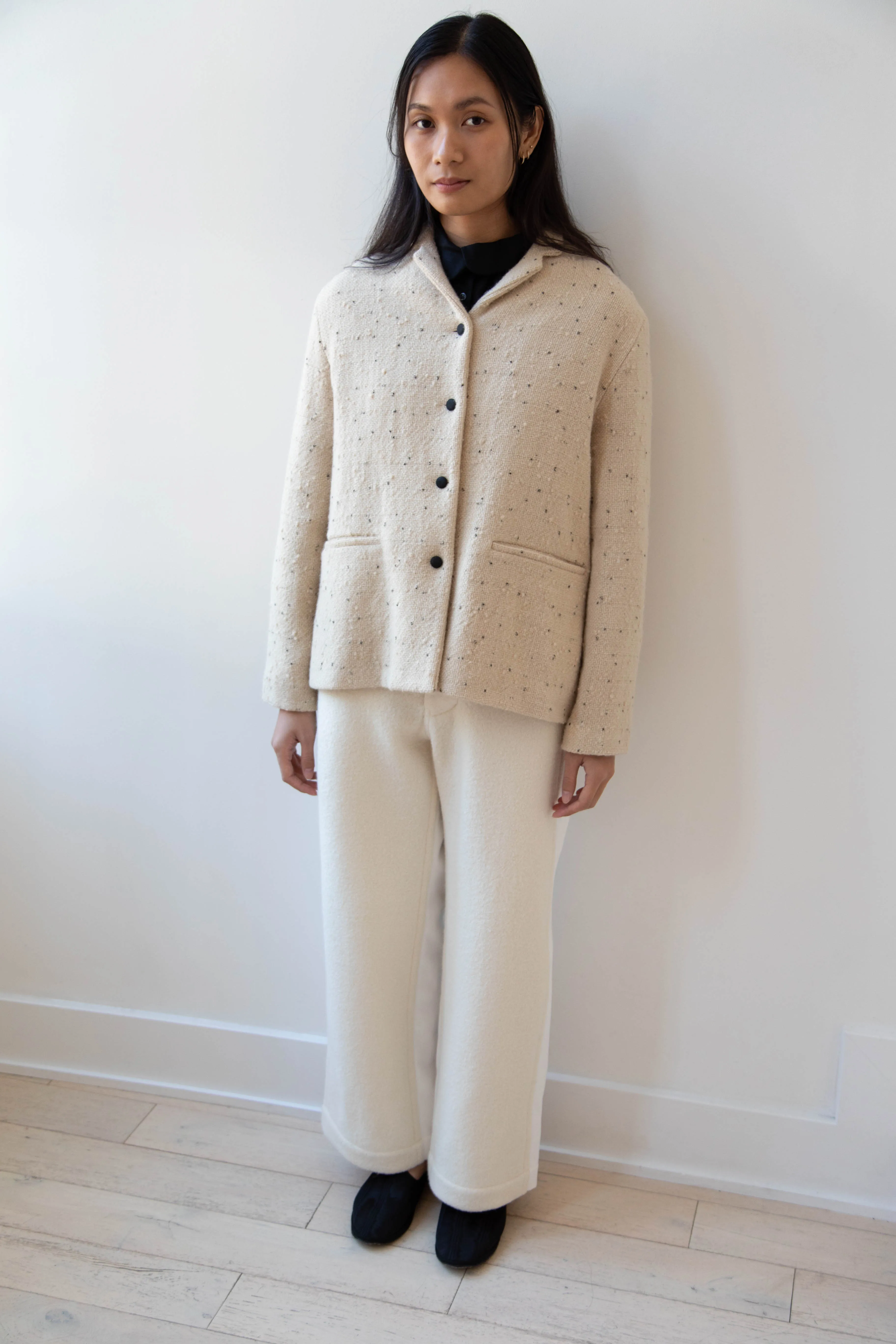 Apuntob | Jacket in Natural with Tweed Dots