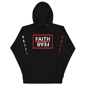 BALL GRIND - "FAITH over FEAR" Premium Black/Red/White Hoodie