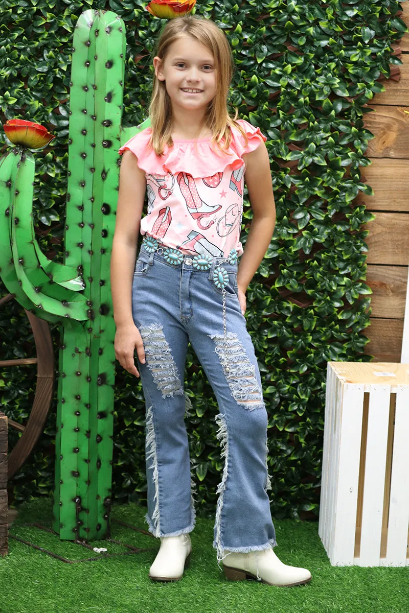 Bootcut denim pants. PNG65153036-AMY
