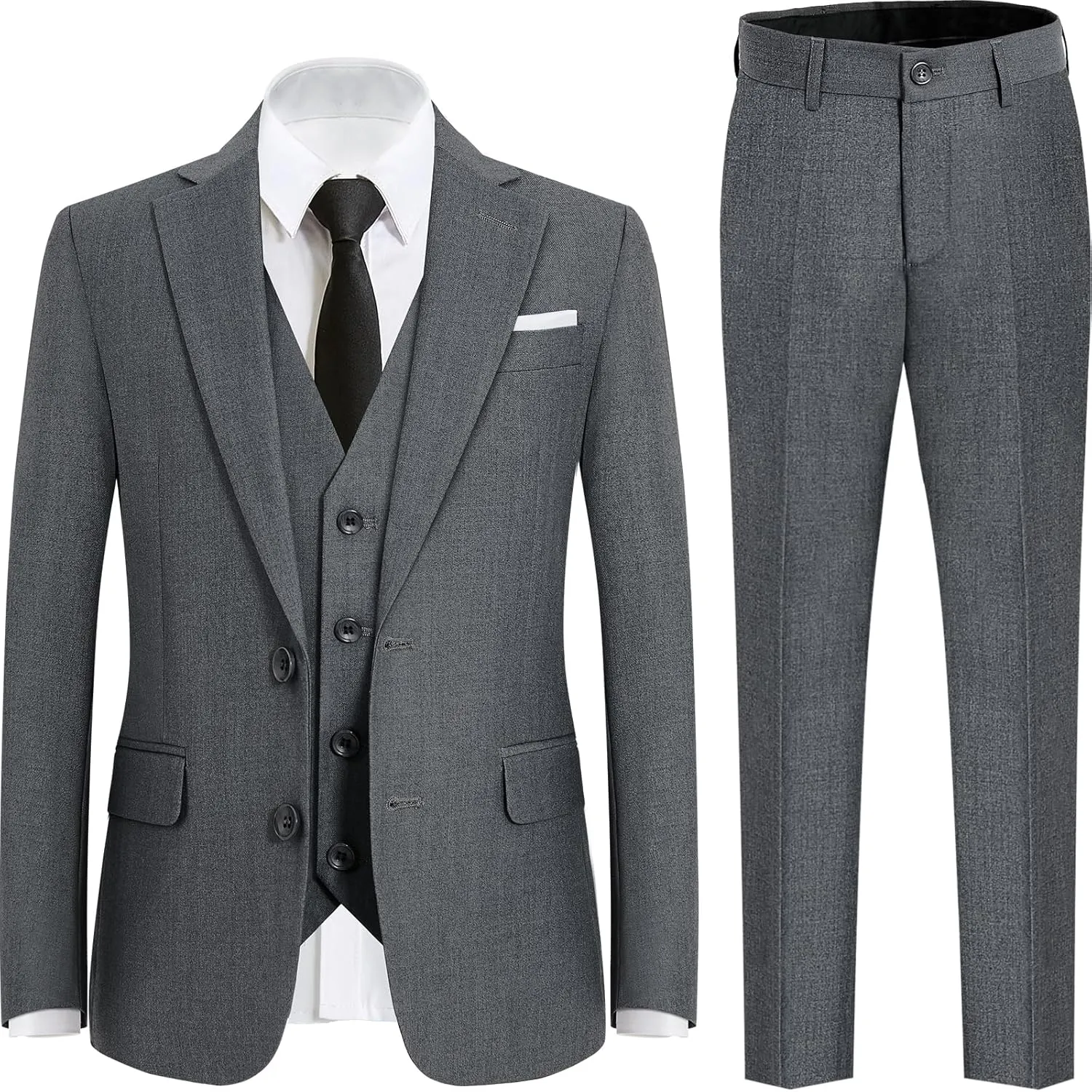 Boys Suit Teenager Suits Set for Boys, Kids Slim Fit Formal Wear Tuxedo, Ring Bearer Outfit for Wedding