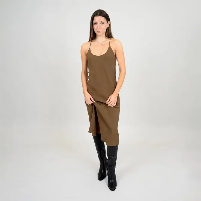 Carolia Racer Back Cami Dress | Dark Green