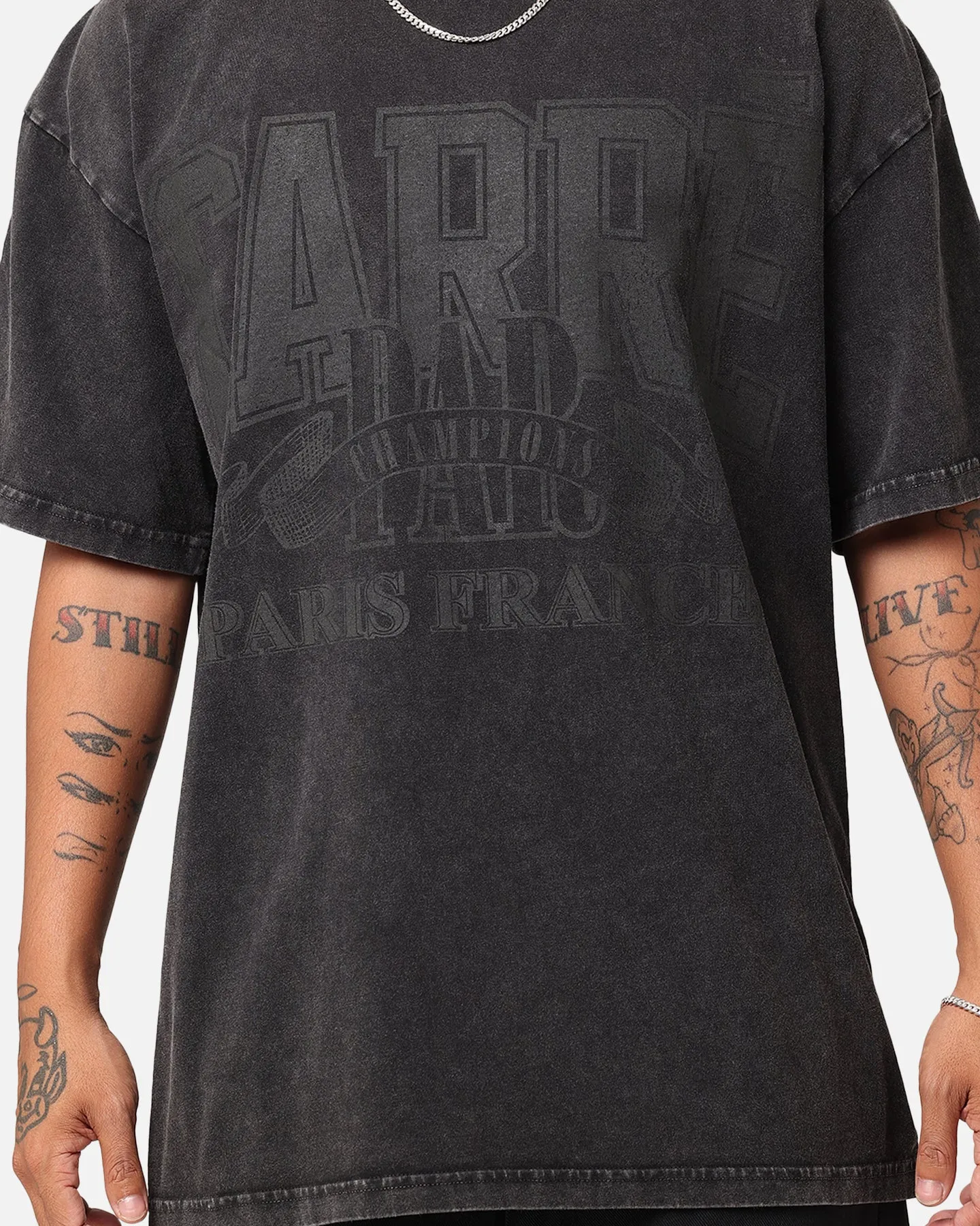 Carre Classic Champs T-Shirt Black Acidwash