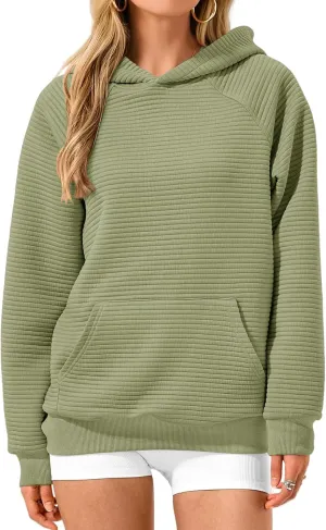 Casual Hoodies for Women Trendy Long Sleeve Sweatshirts Soild Color Oversized Hoodie Fall Pullover