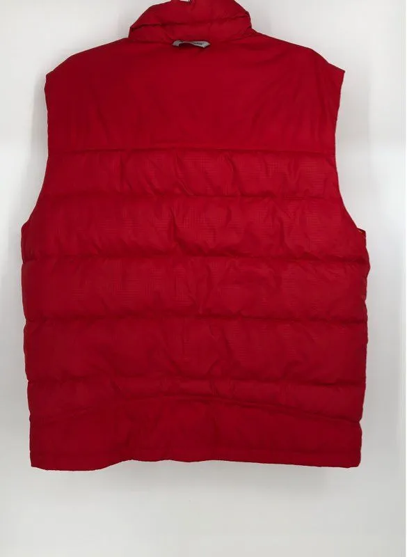 Columbia Men's Red Collared Full-Zip Puffer Vest - Size Large