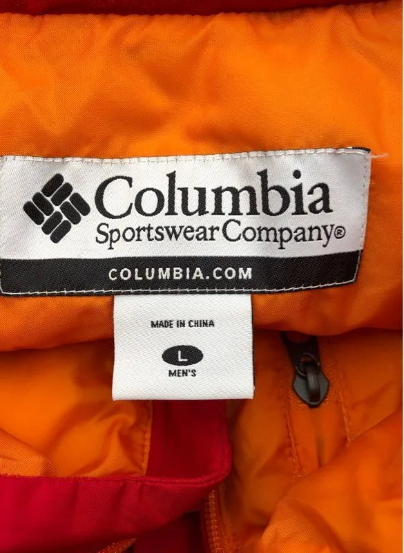 Columbia Men's Red Collared Full-Zip Puffer Vest - Size Large