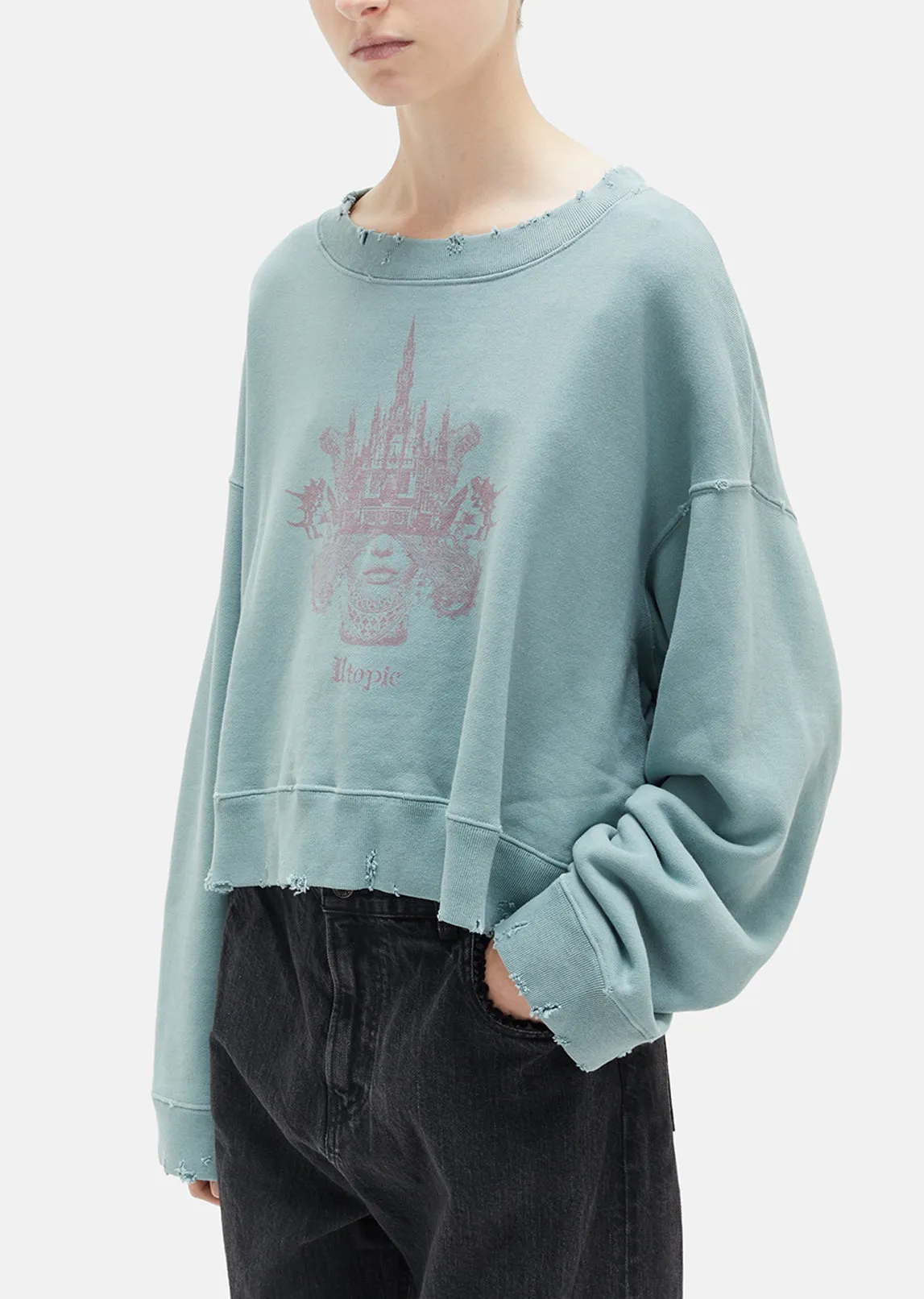 Cotton Fleece Graphic Sweatshirt