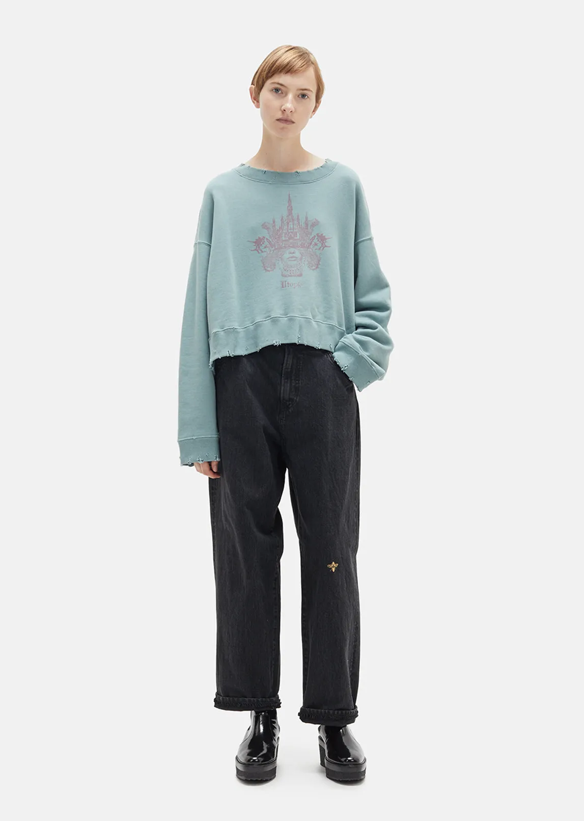 Cotton Fleece Graphic Sweatshirt