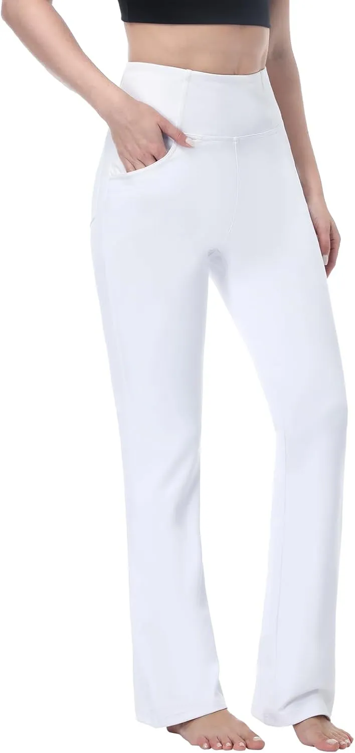 Flare Leggings for Women, Stretchy High Waisted Bootcut Workout Yoga Pants Tummy Control Butt Lift Bell Bottom Jeans
