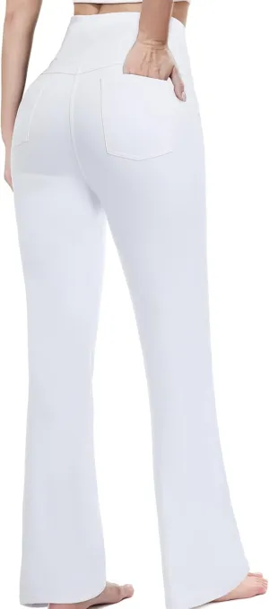Flare Leggings for Women, Stretchy High Waisted Bootcut Workout Yoga Pants Tummy Control Butt Lift Bell Bottom Jeans