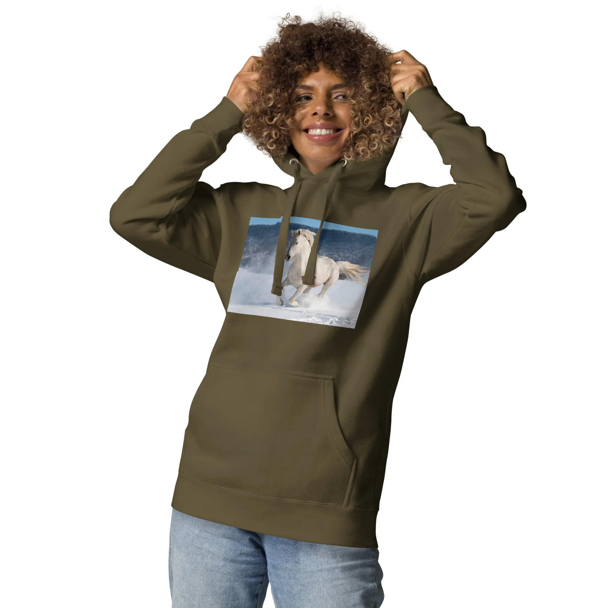 Hoodie Womens Designer (Hoodies Womens - Horse 0022)