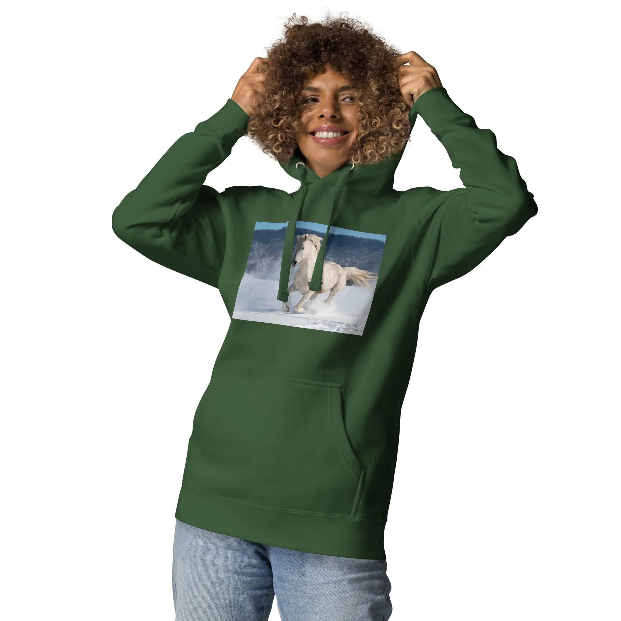 Hoodie Womens Designer (Hoodies Womens - Horse 0022)