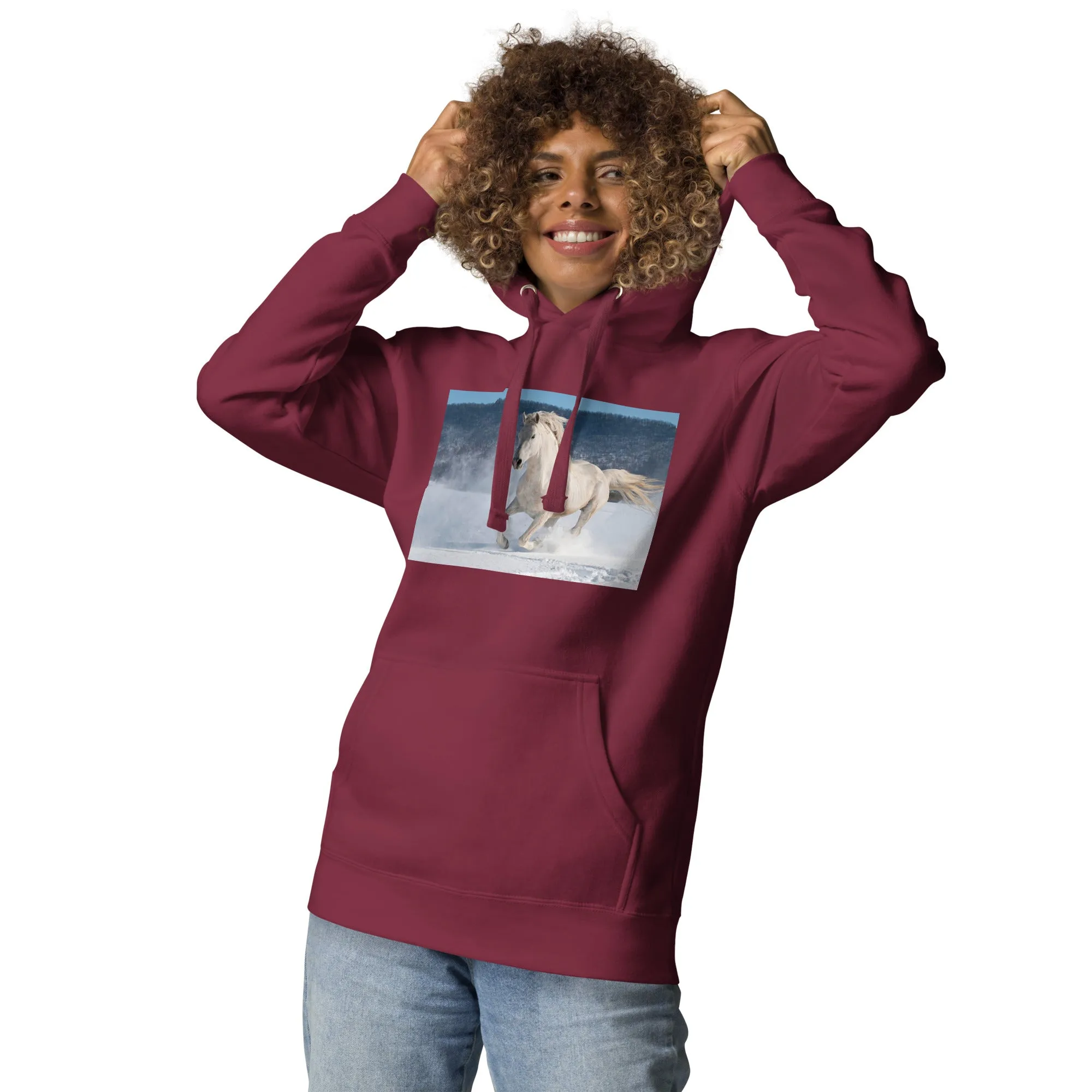 Hoodie Womens Designer (Hoodies Womens - Horse 0022)
