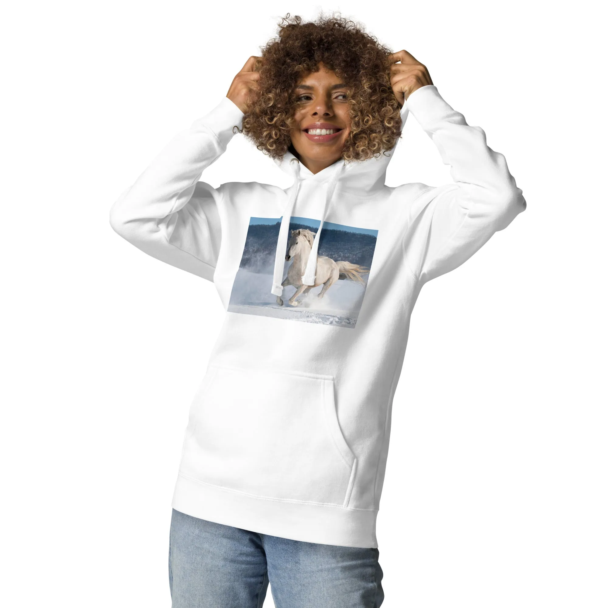 Hoodie Womens Designer (Hoodies Womens - Horse 0022)