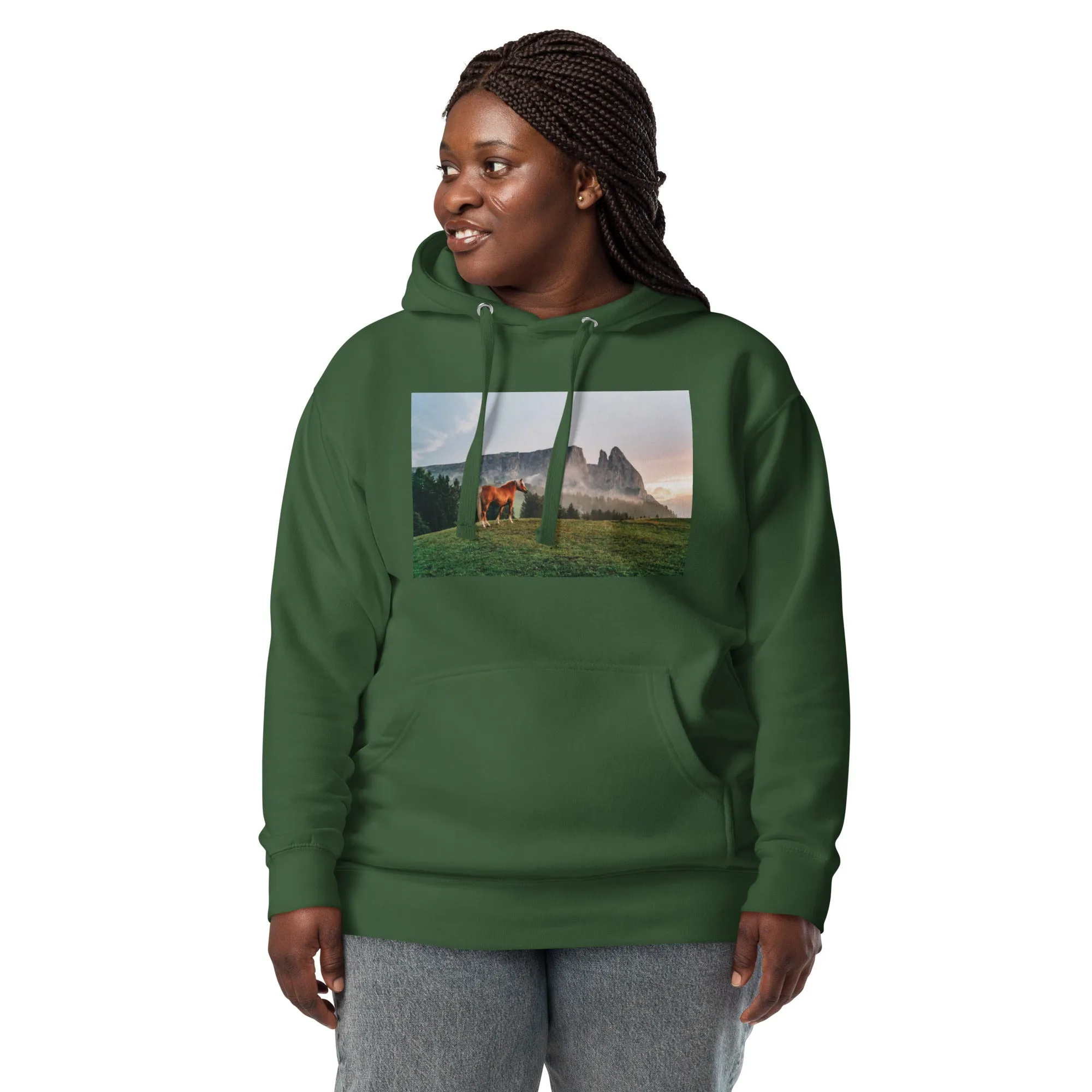 Hoodie Womens Designer (Hoodies Womens - Horse 0023)