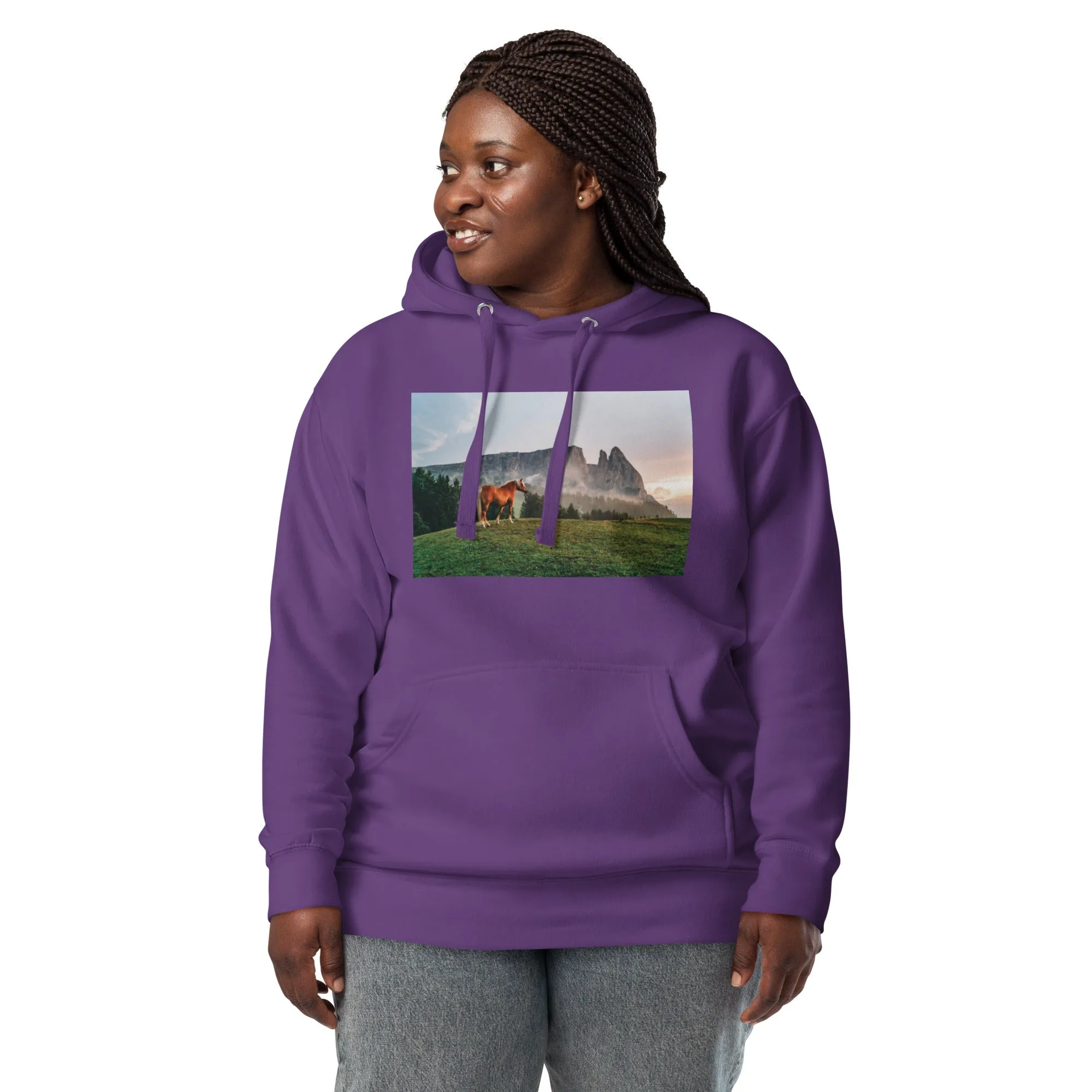 Hoodie Womens Designer (Hoodies Womens - Horse 0023)