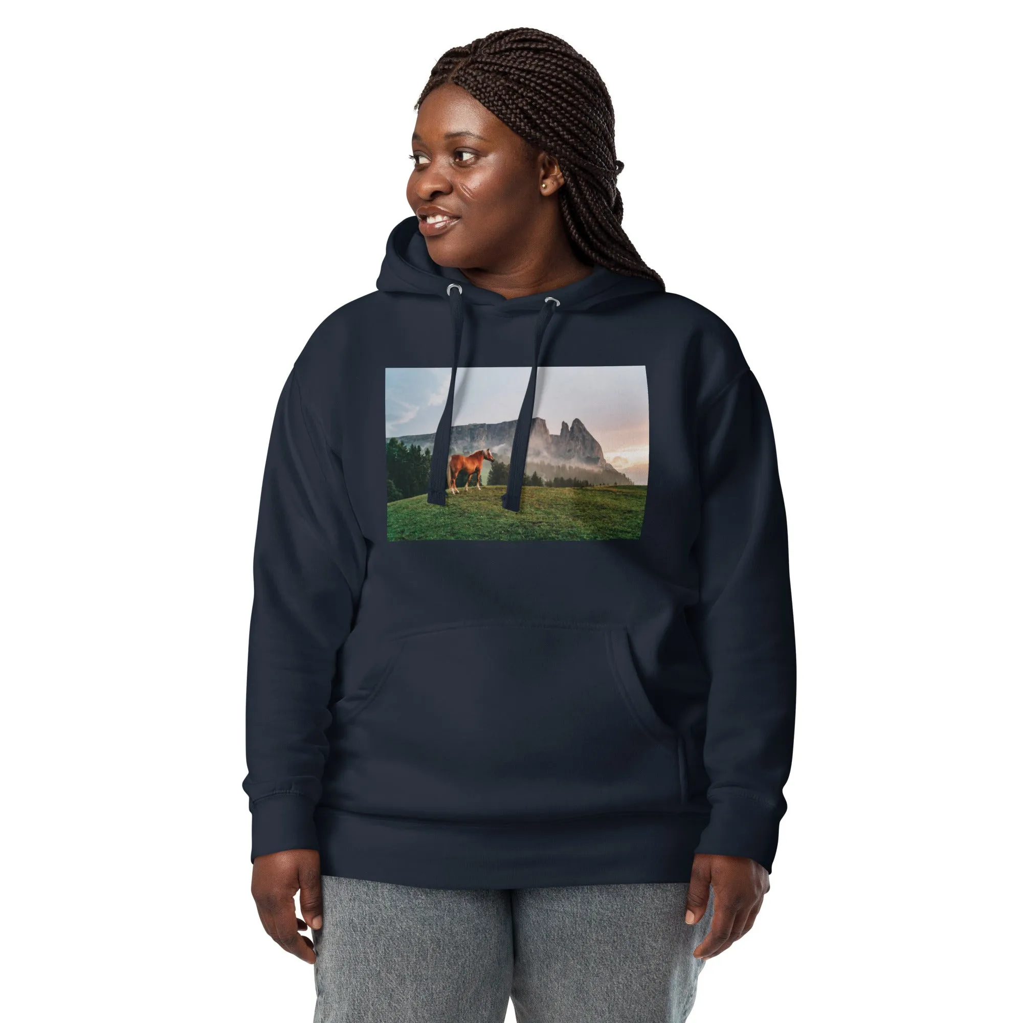 Hoodie Womens Designer (Hoodies Womens - Horse 0023)