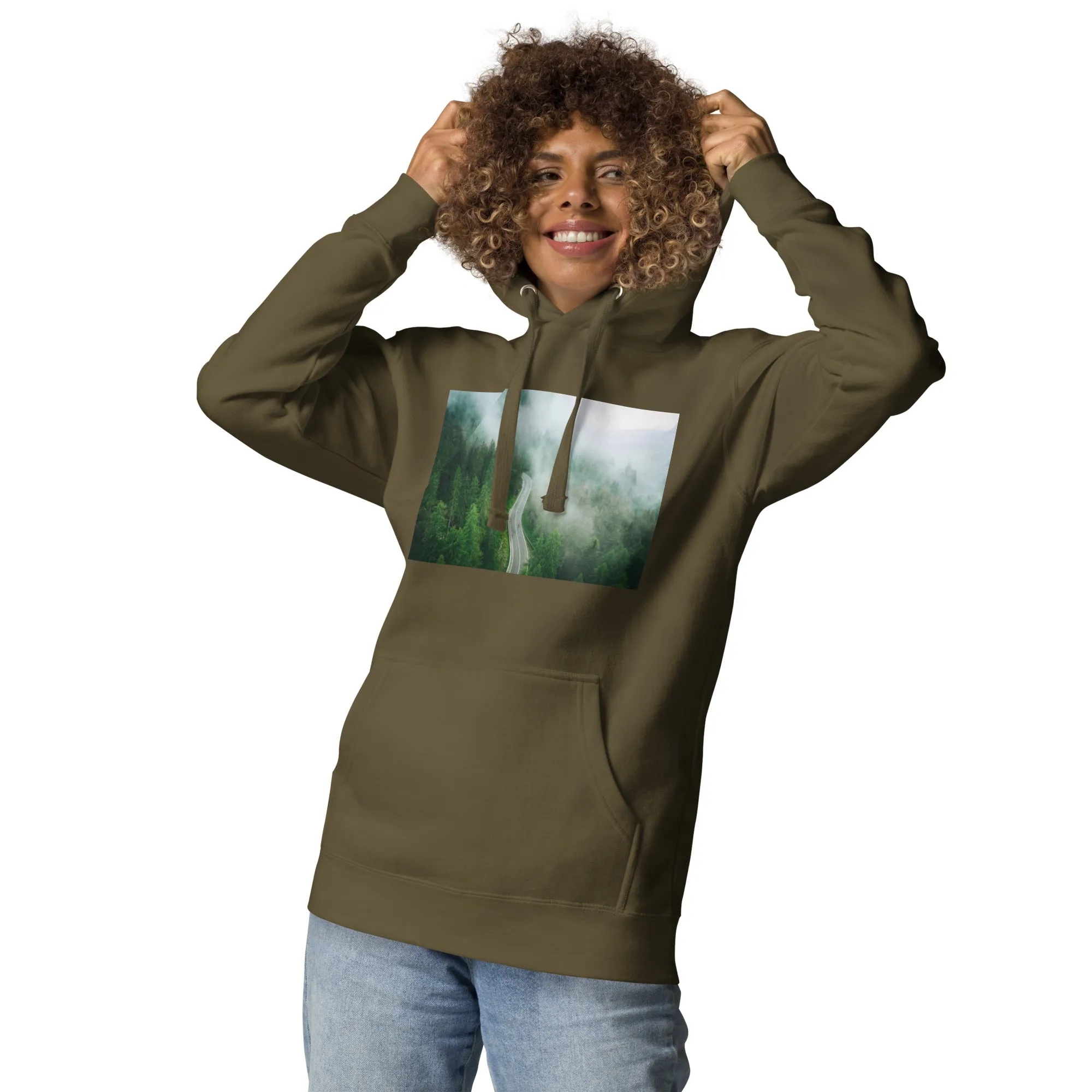 Hoodie Womens Designer (Hoodies Womens - Nature Forest 0019)