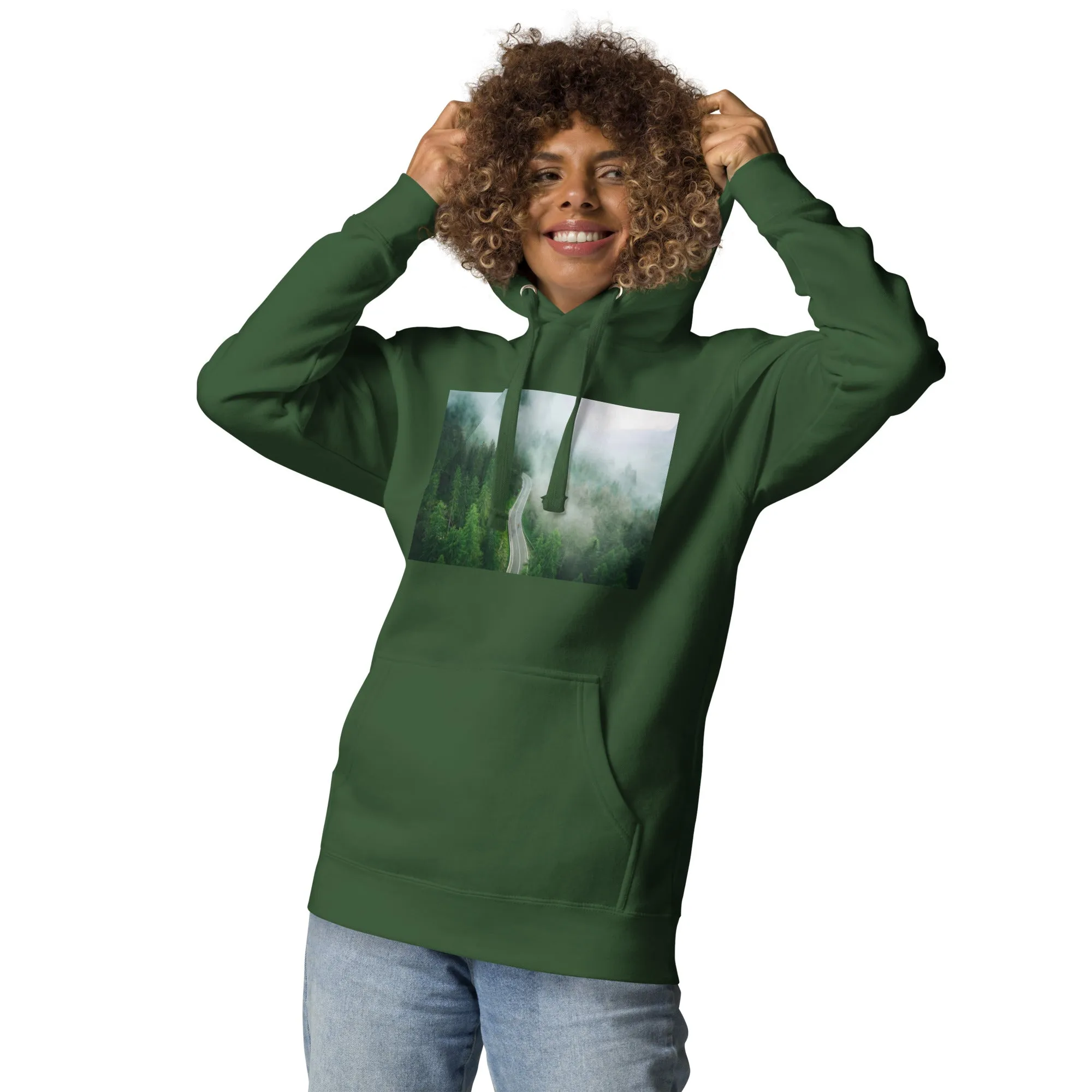 Hoodie Womens Designer (Hoodies Womens - Nature Forest 0019)