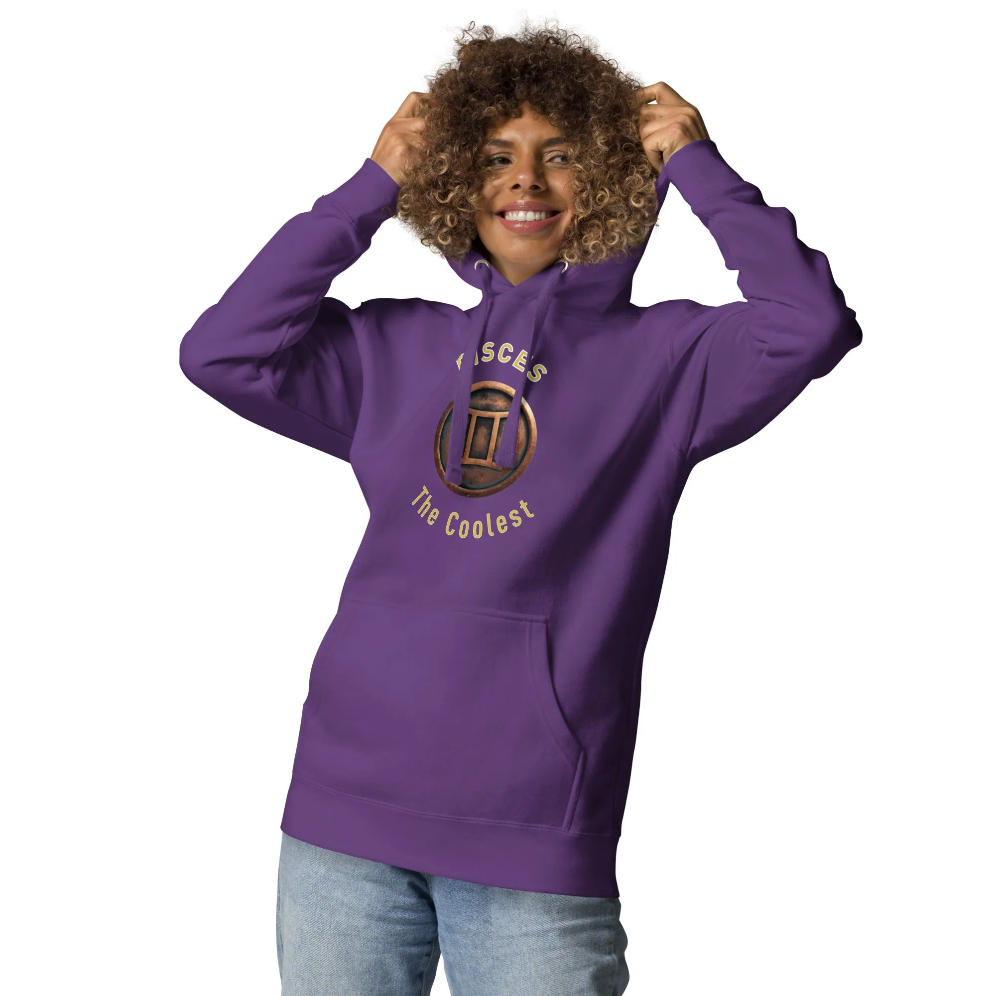 Hoodie Womens Designer (Hoodies Womens - Pisces Zodiac Sign 0052)