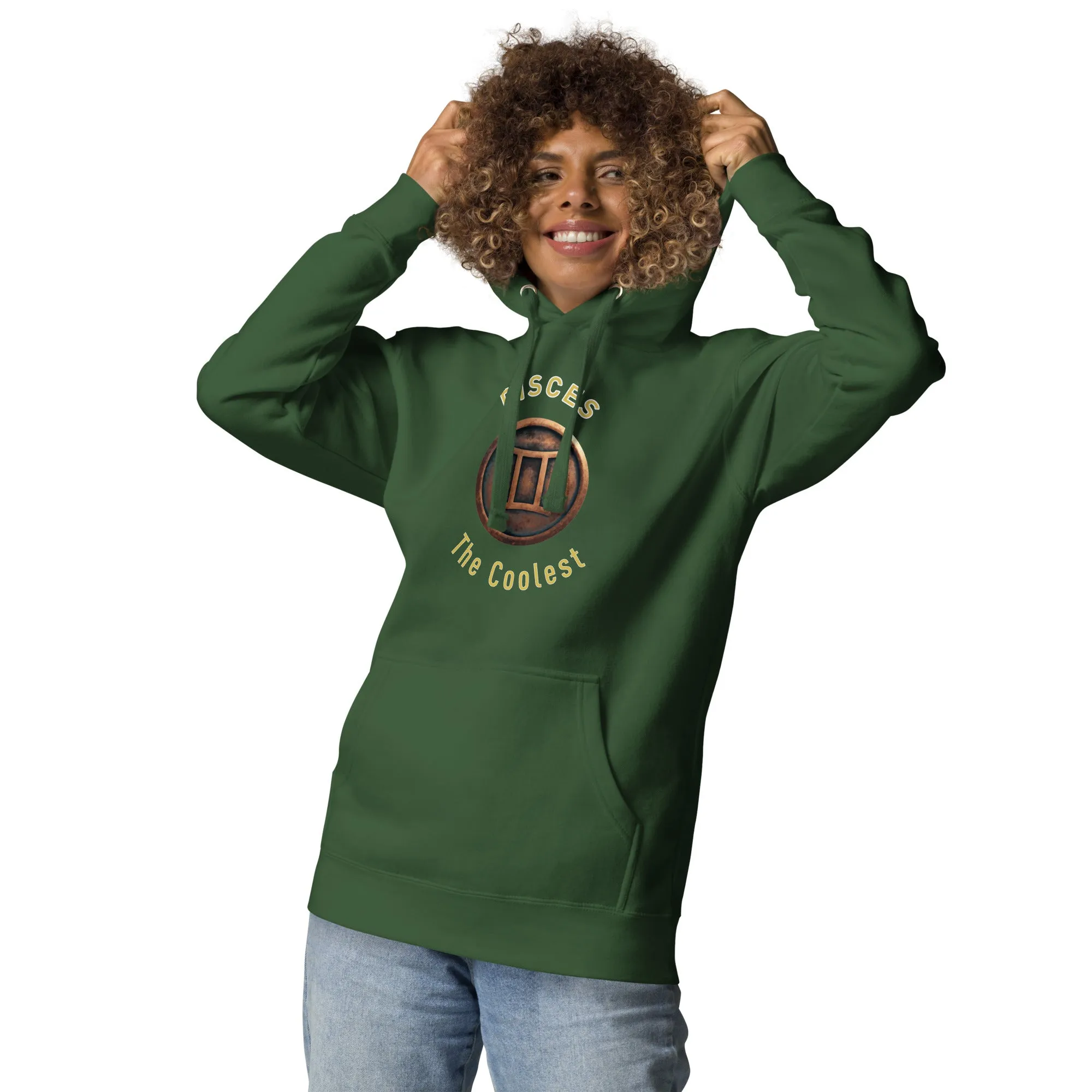 Hoodie Womens Designer (Hoodies Womens - Pisces Zodiac Sign 0052)