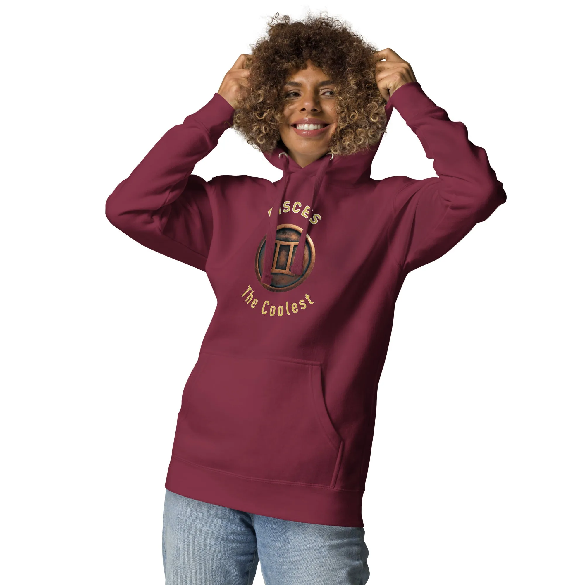 Hoodie Womens Designer (Hoodies Womens - Pisces Zodiac Sign 0052)