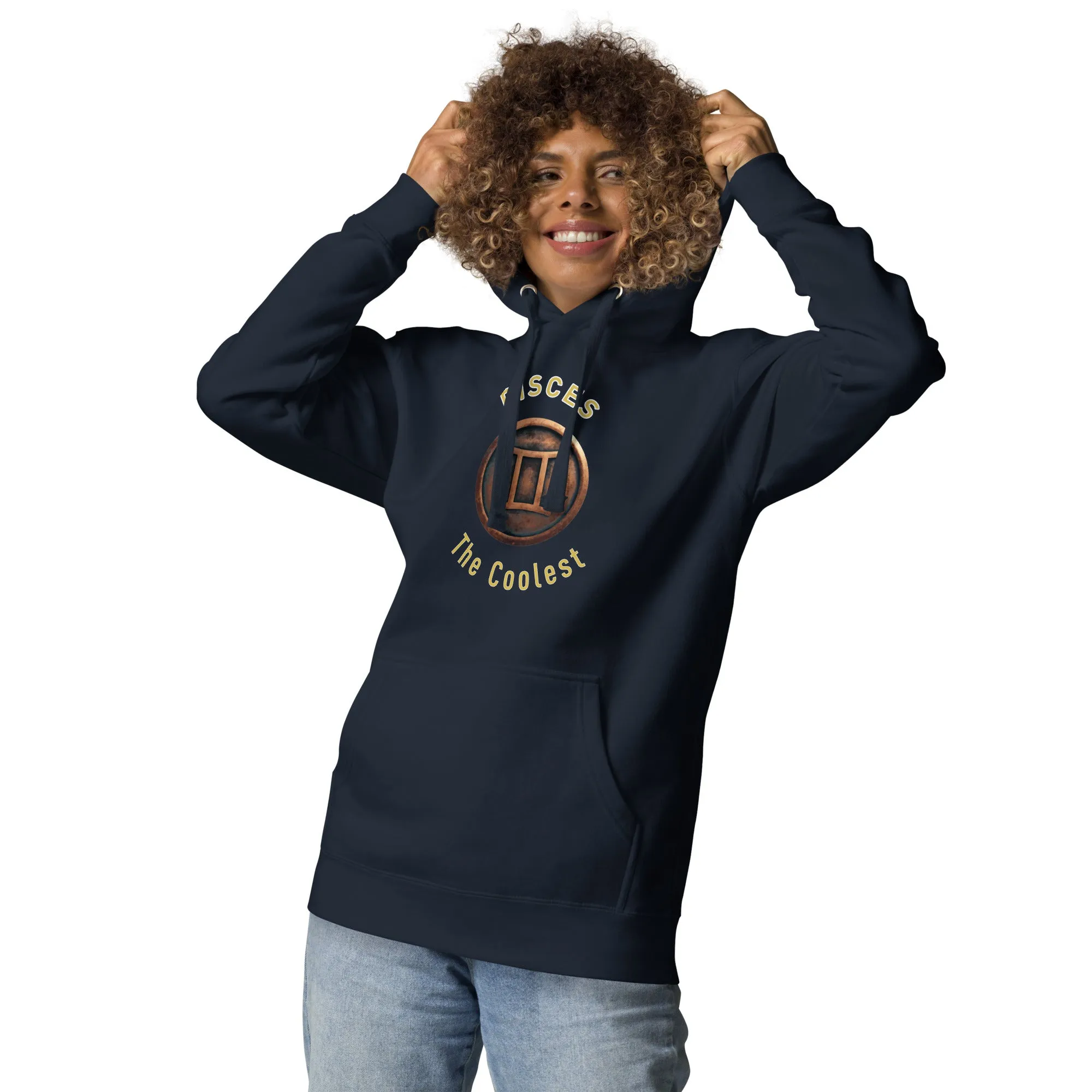 Hoodie Womens Designer (Hoodies Womens - Pisces Zodiac Sign 0052)