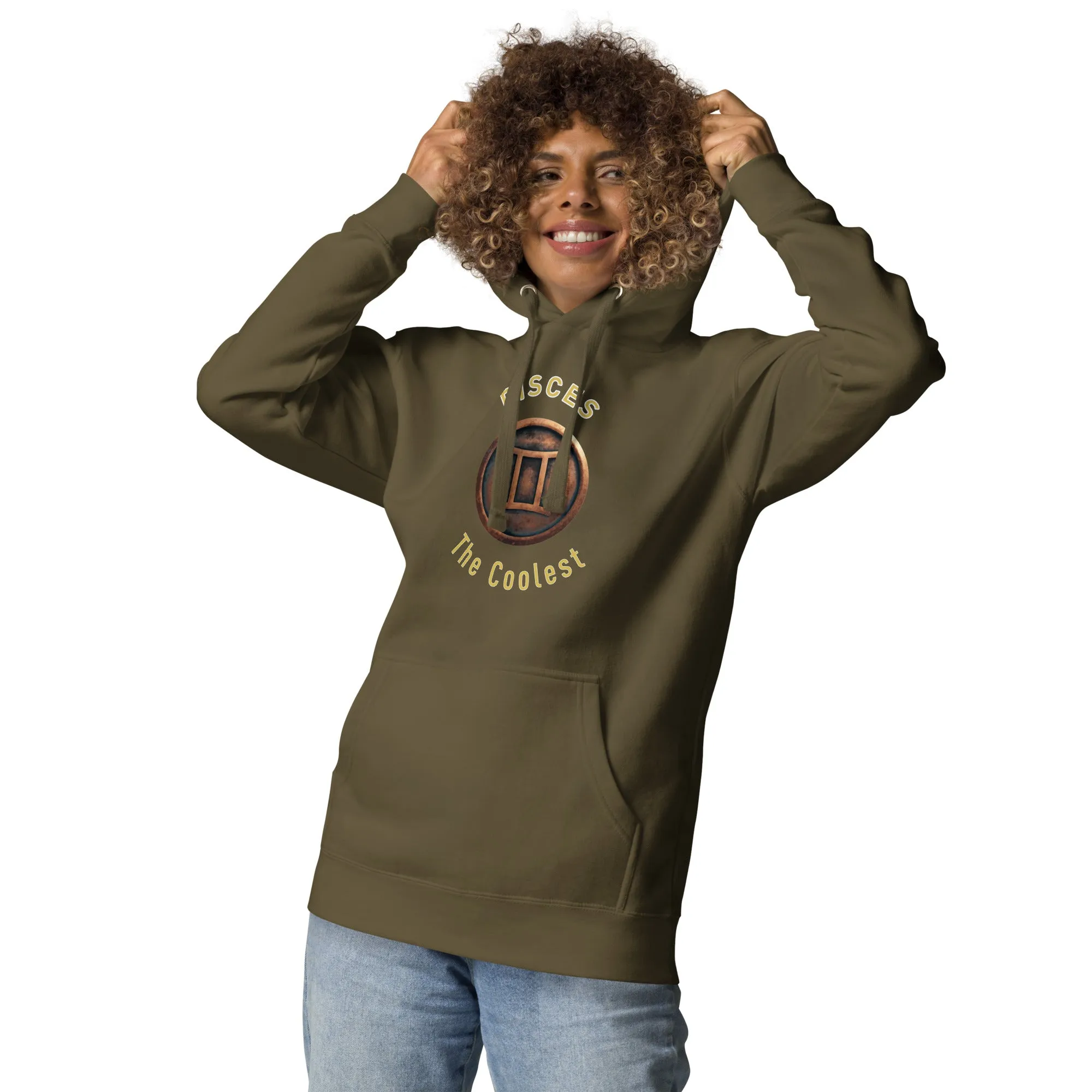 Hoodie Womens Designer (Hoodies Womens - Pisces Zodiac Sign 0052)