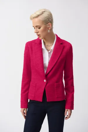 Joseph Ribkoff Pink Boucl Fitted Blazer