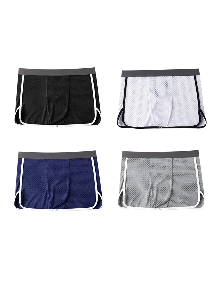 Men's  Button Casual U-Shaped Roman Skirt Dual-Purpose Arrow Pants Underwear