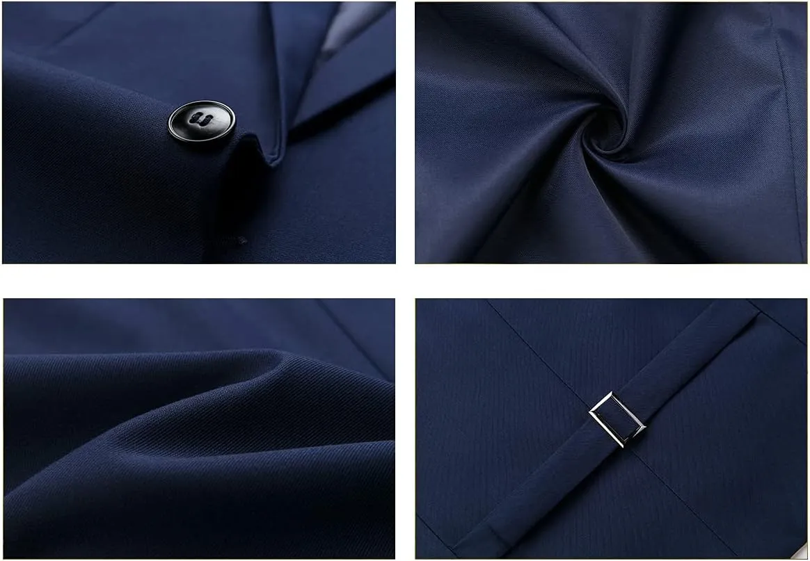 Mens Suits 2 Piece Slim Fit Tuxedo Suit for Men One Button Single Breasted Wedding Casual Business Blazer Jacket Pants Suit