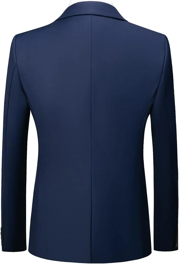 Mens Suits 2 Piece Slim Fit Tuxedo Suit for Men One Button Single Breasted Wedding Casual Business Blazer Jacket Pants Suit
