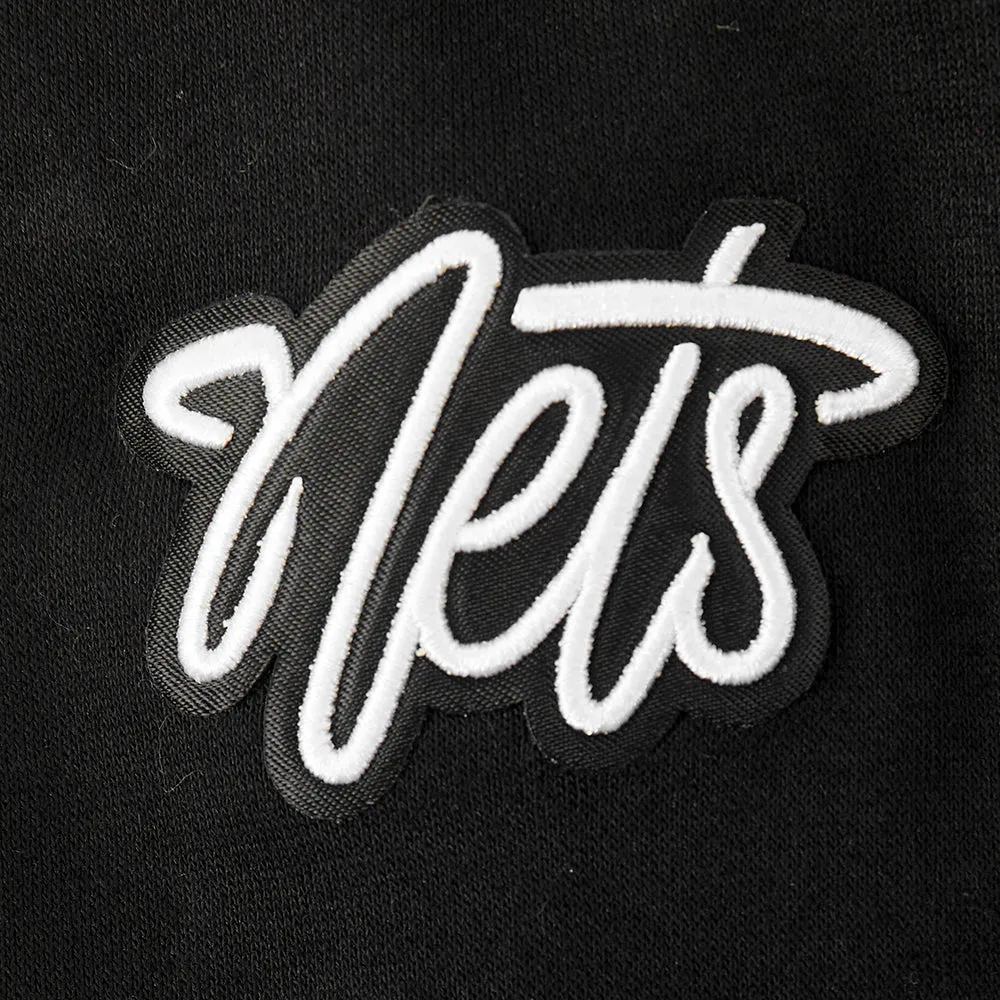NBA BROOKLYN NETS CLASSIC TODDLER GIRLS FLEECE FULL ZIP HOODIE  (BLACK)