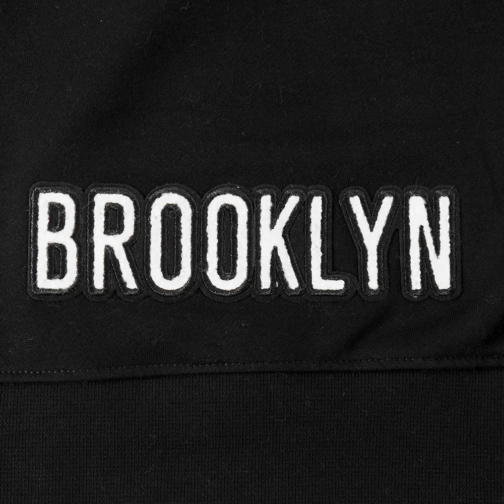 NBA BROOKLYN NETS CLASSIC TODDLER GIRLS FLEECE FULL ZIP HOODIE  (BLACK)