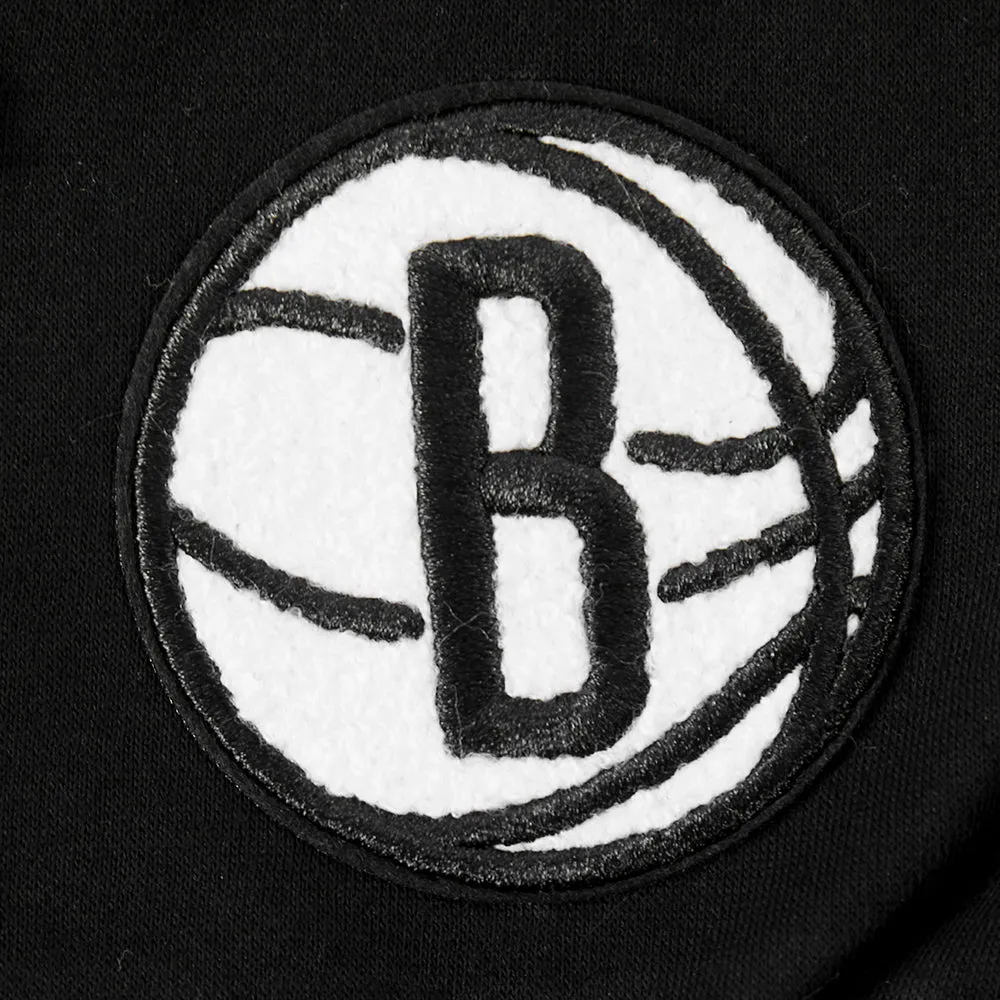 NBA BROOKLYN NETS CLASSIC TODDLER GIRLS FLEECE FULL ZIP HOODIE  (BLACK)