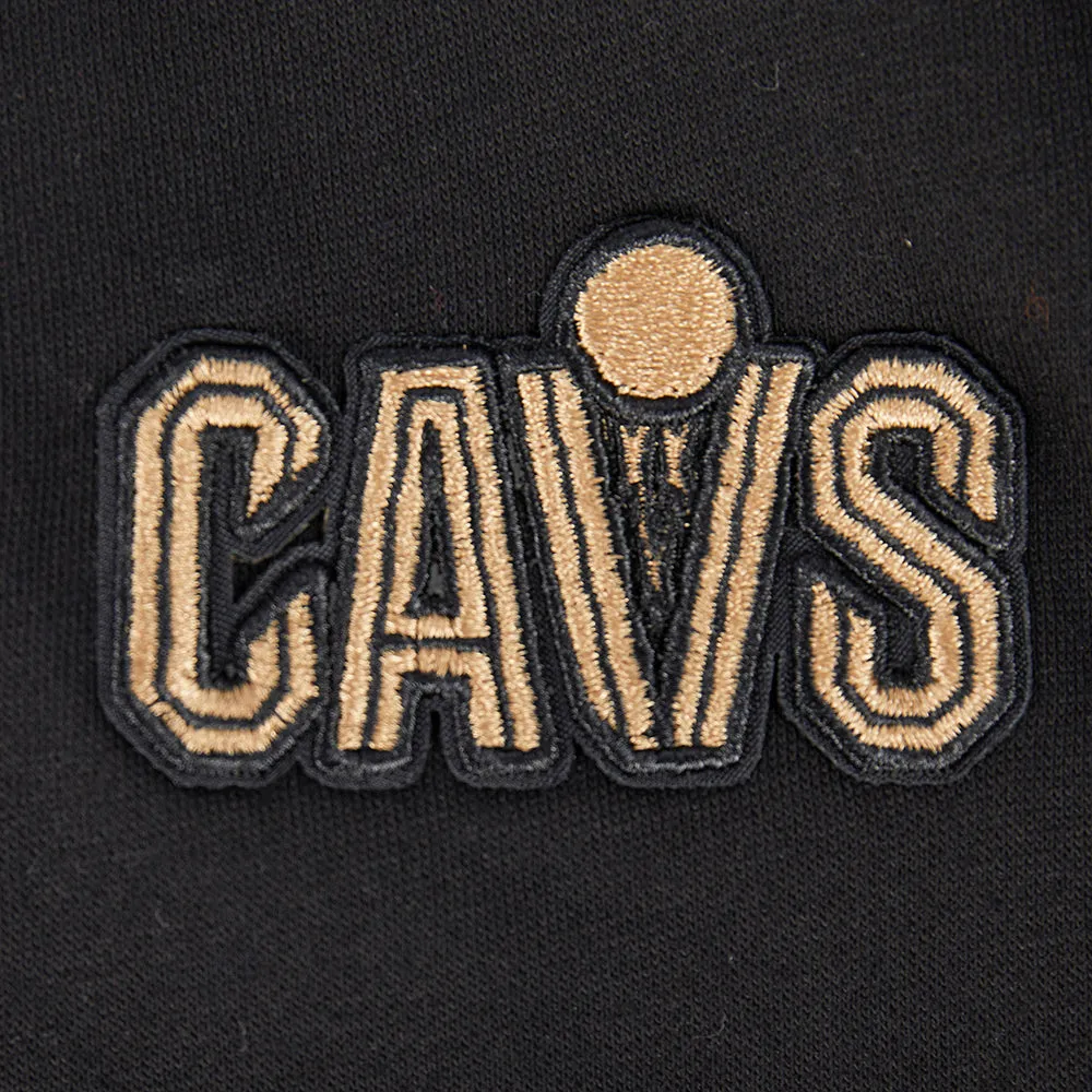 NBA CLEVELAND CAVALIERS CLASSIC BIG GIRLS FLEECE FULL ZIP HOODIE (BLACK)