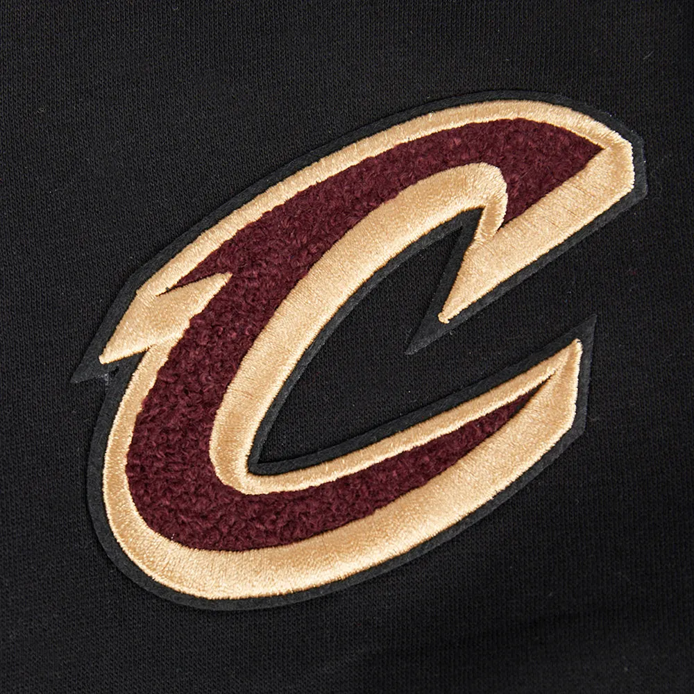 NBA CLEVELAND CAVALIERS CLASSIC BIG GIRLS FLEECE FULL ZIP HOODIE (BLACK)
