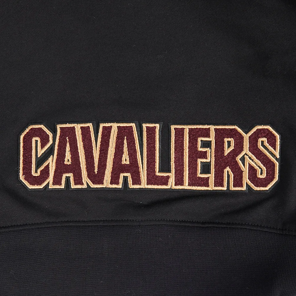 NBA CLEVELAND CAVALIERS CLASSIC BIG GIRLS FLEECE FULL ZIP HOODIE (BLACK)