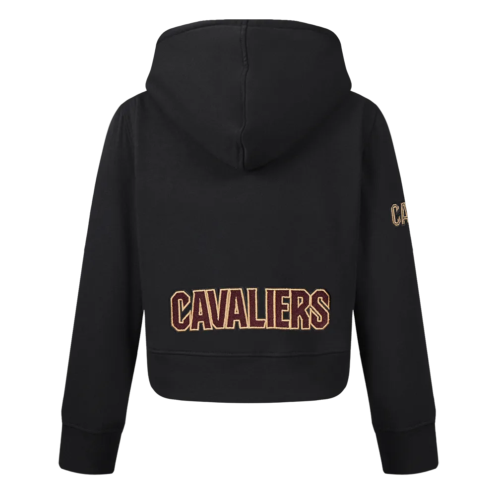 NBA CLEVELAND CAVALIERS CLASSIC TODDLER GIRLS FLEECE FULL ZIP HOODIE  (BLACK)