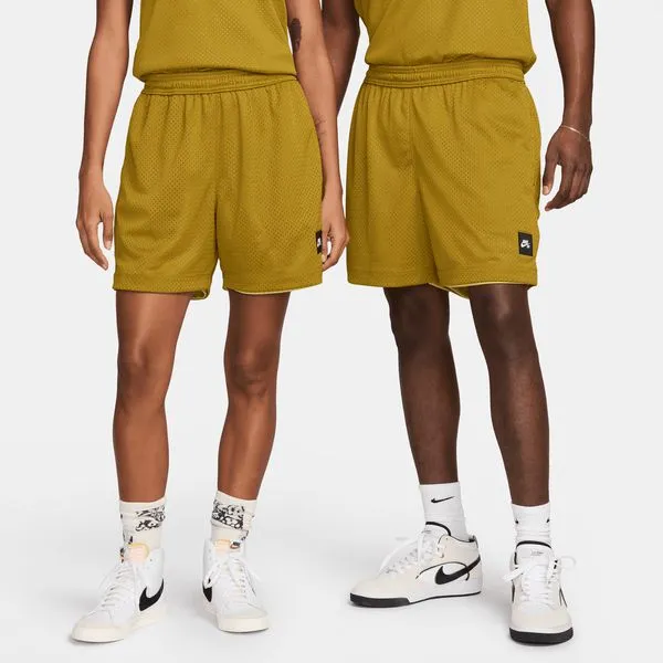 Nike SB Reversible Basketball Skate Shorts Saturn Gold - Bronzine