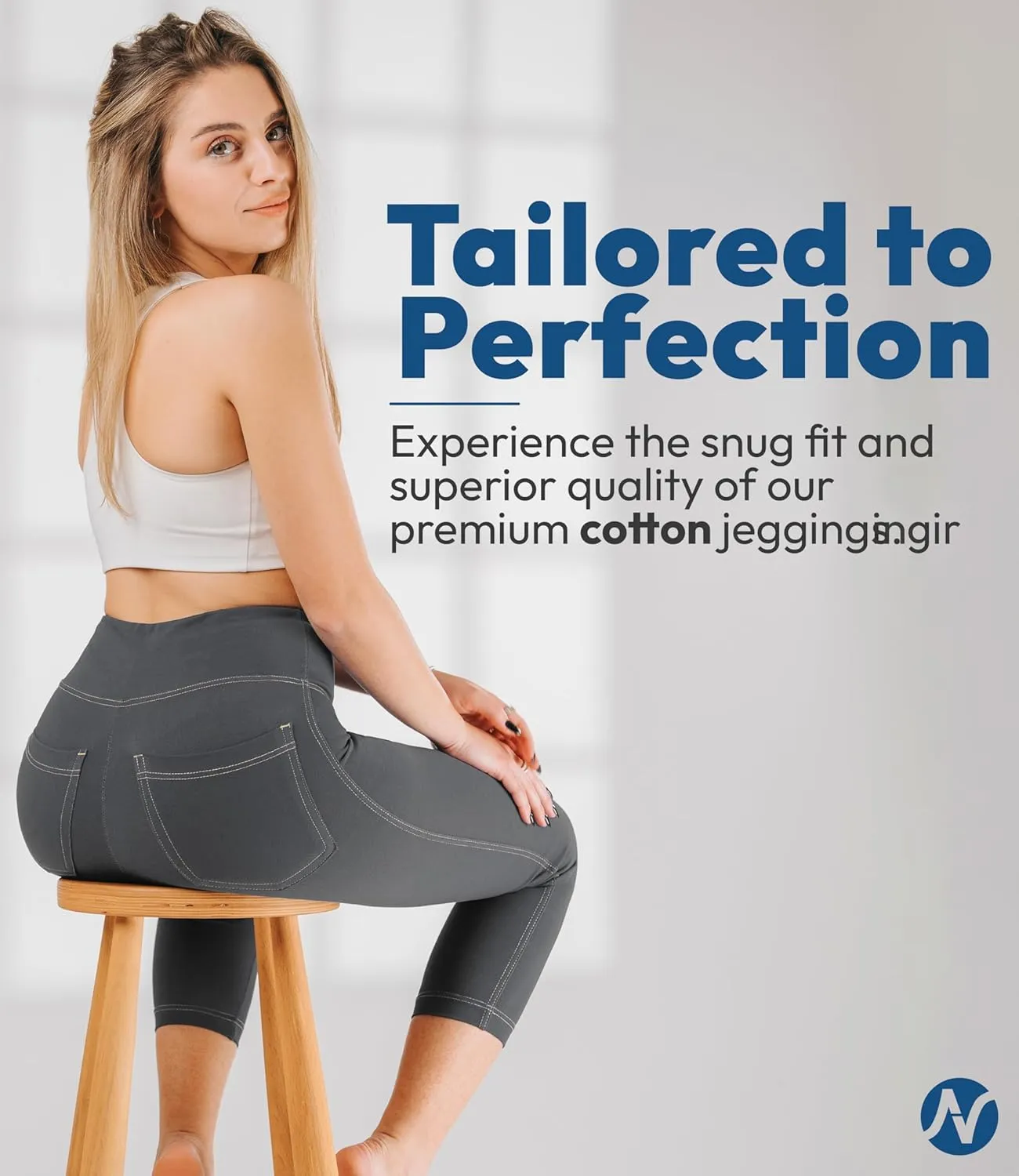 Nirlon Women's Jeggings High Waist Tummy Control Jean Leggings with Pockets for Women