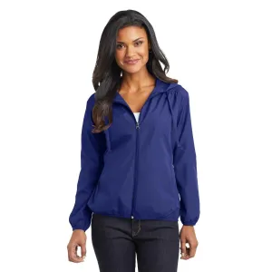 Port Authority Women's Mediterranean Blue Hooded Essential Jacket