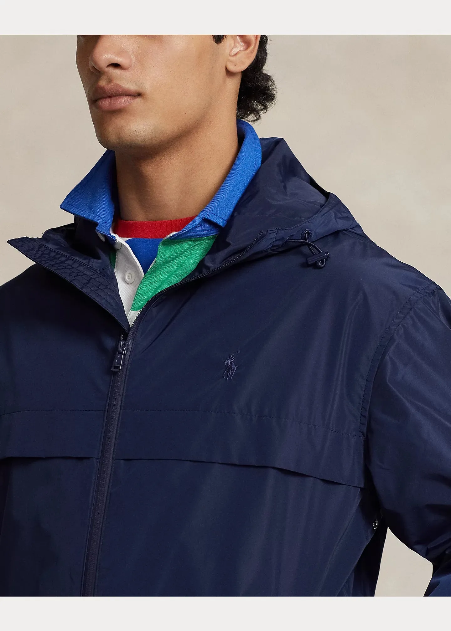Ralph Lauren Lightweight Water-Repellent Hooded Jacket | Newport Navy