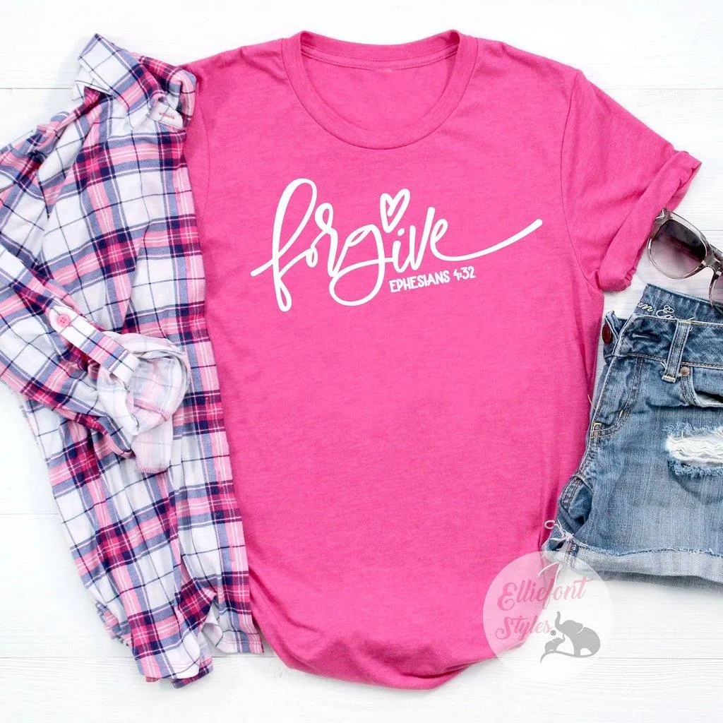 Religious Shirts Forgive Bible Verse Shirt