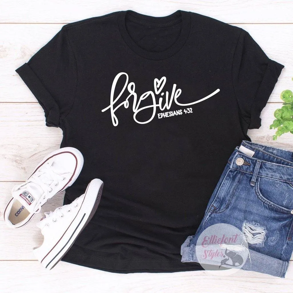 Religious Shirts Forgive Bible Verse Shirt