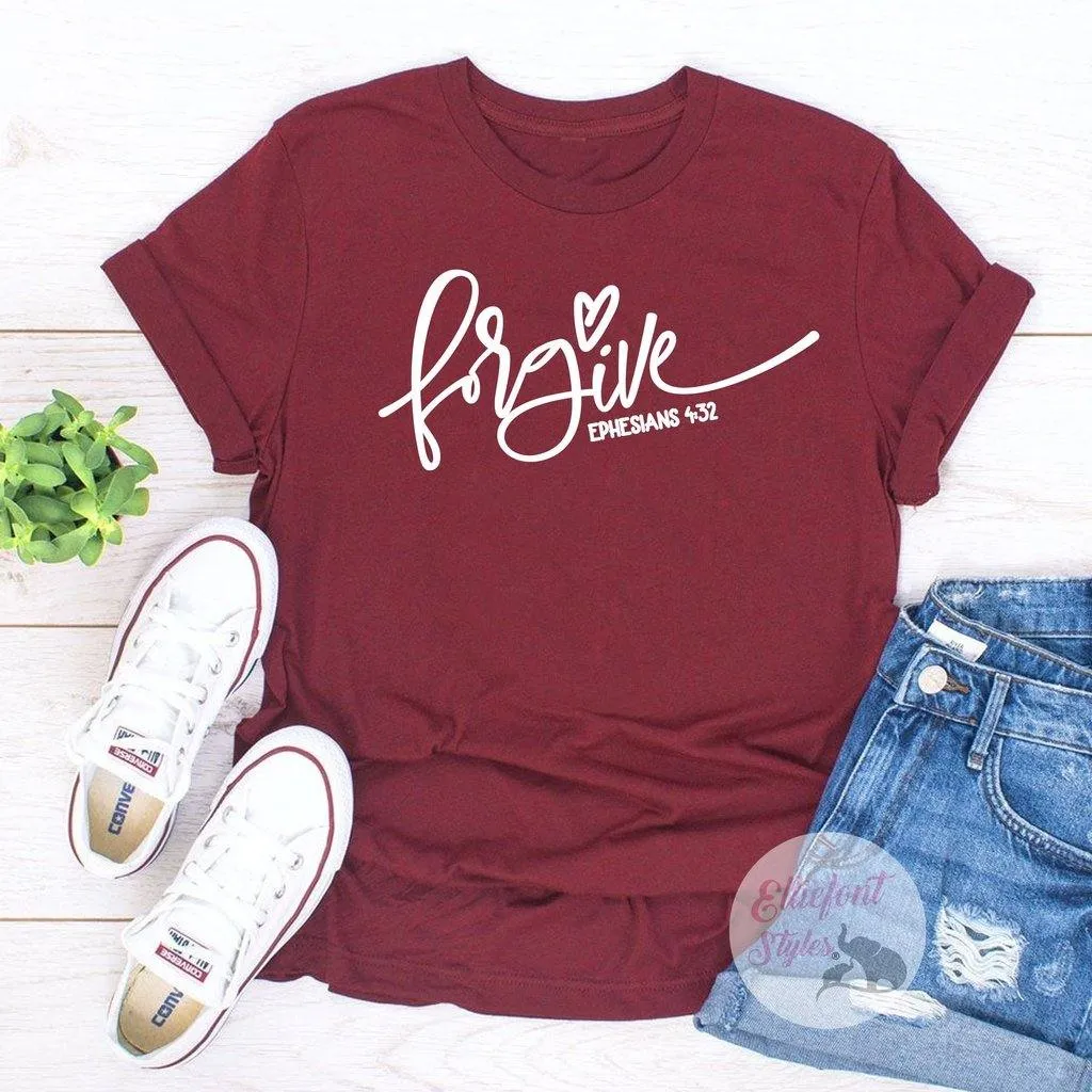 Religious Shirts Forgive Bible Verse Shirt
