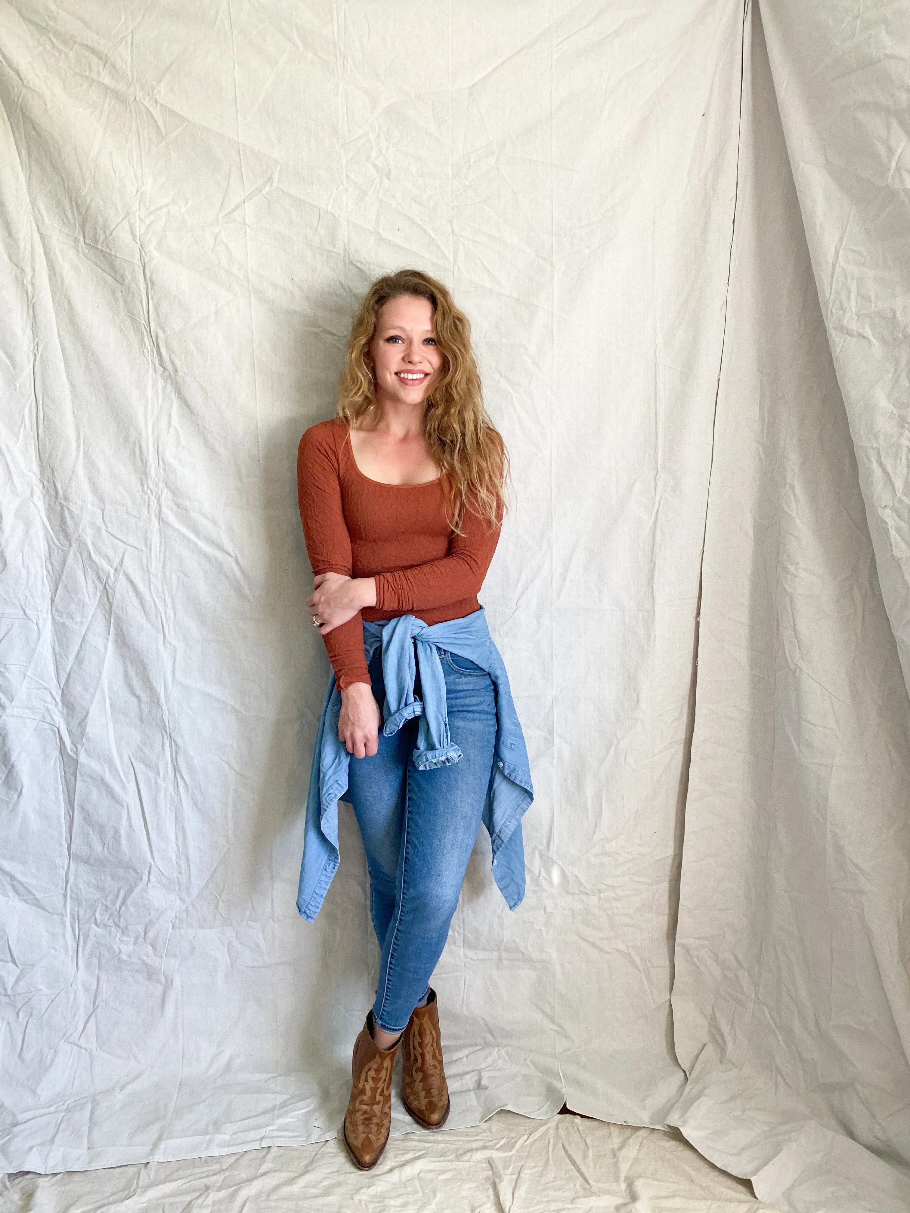 [RESTOCKED] Colette denim button up