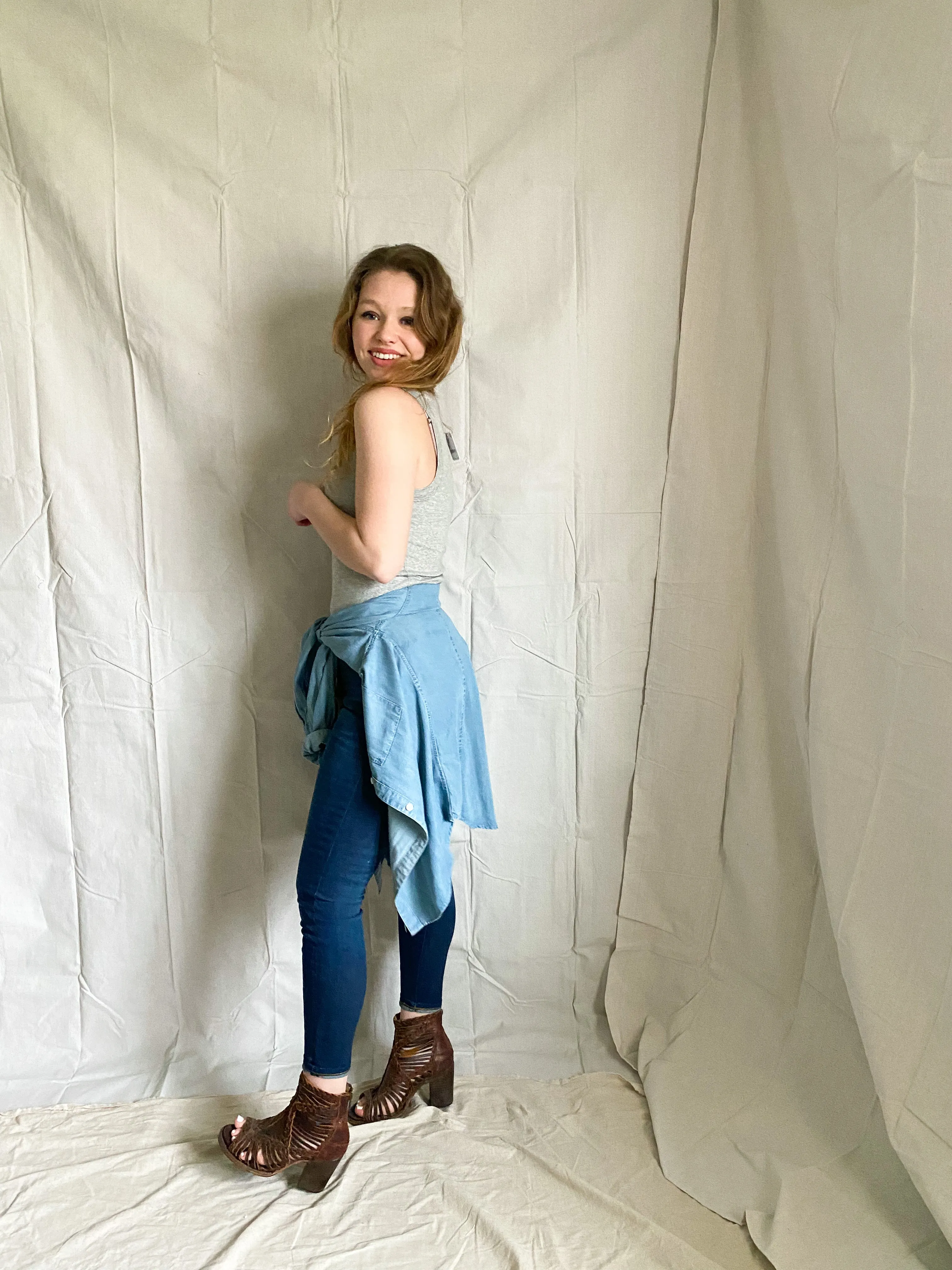 [RESTOCKED] Colette denim button up