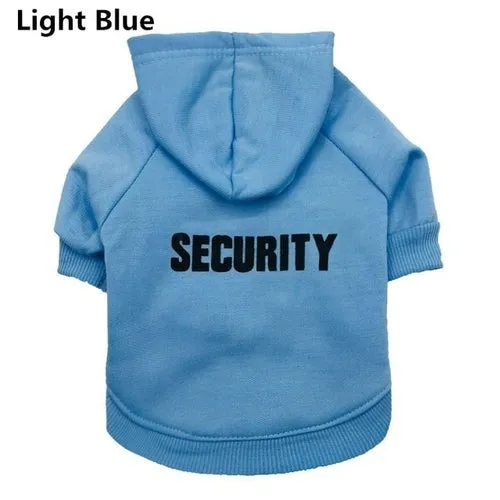 Security Cat Clothes Pet Cat Coats Jacket Hoodies For Cats Outfit Warm