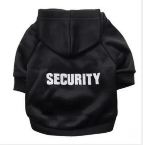 Security Cat Clothes Pet Cat Coats Jacket Hoodies For Cats Outfit Warm